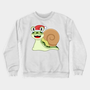 Snail Christmas Santa hat Crewneck Sweatshirt